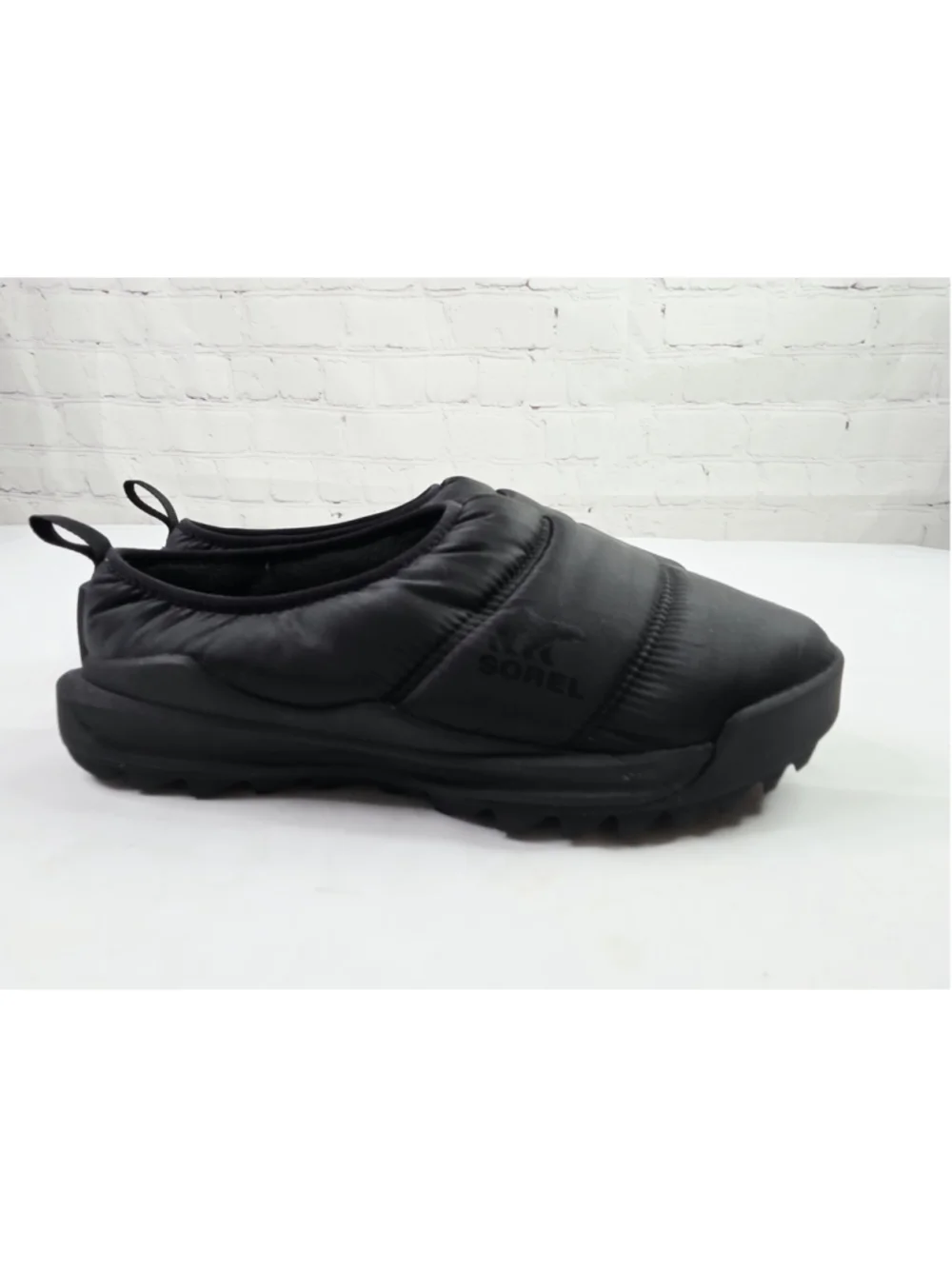 Sorel ONA RMX Black Puffy Waterproof Insulated Slip On Shoes Mules Women's 7.5 - Picture 1 of 7
